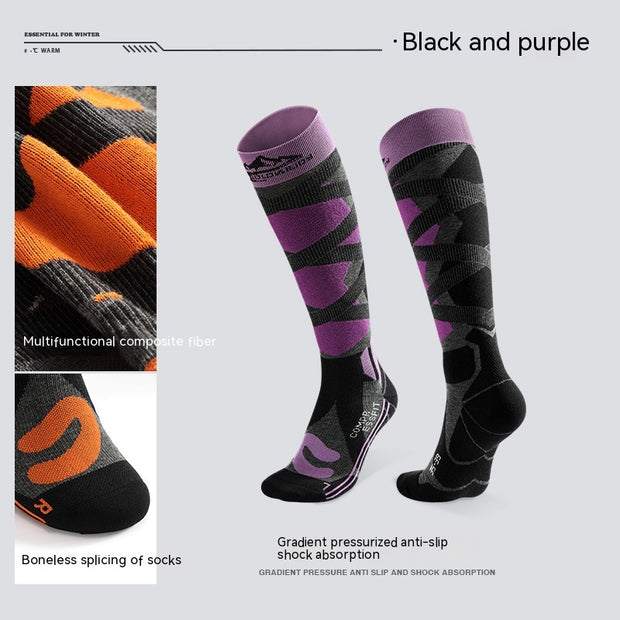 Winter Professional Wool Long Ski Socks