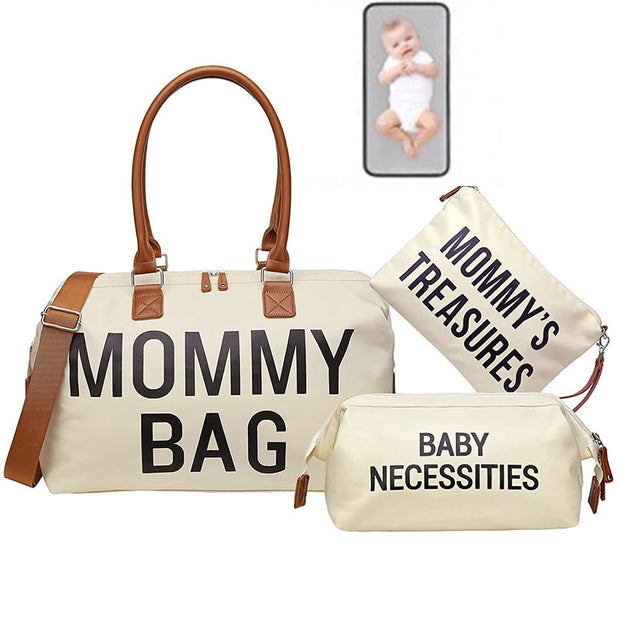 3-piece Portable Bag Set For Moms On Trips