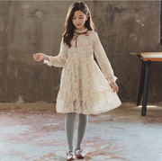 Children's Winter Princess Dress Plus Velvet Long Skirt