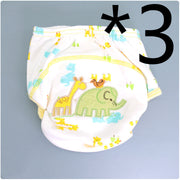 Summer Embroidered Baby Cotton Learning Pants  Diaper Pocket  Waterproof Training Pants  Leak-Proof Breathable Bread Pants