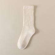 Winter Fleece-lined Thickened Middle Tube Cotton Thermal Terry Long Tube Casual Socks