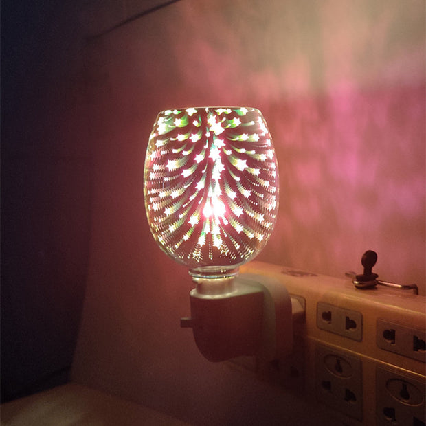 3D Glass Aromatherapy Wax Melting Lamp Small Night Lamp