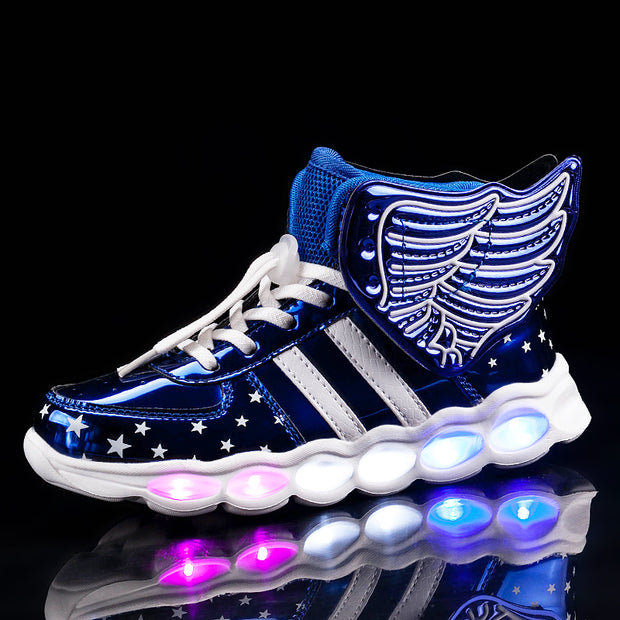 Rechargeable wings glitter sneakers