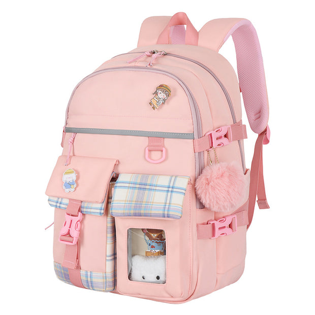 Cartoon Cute And Lightweight Burden-reducing Student Schoolbag