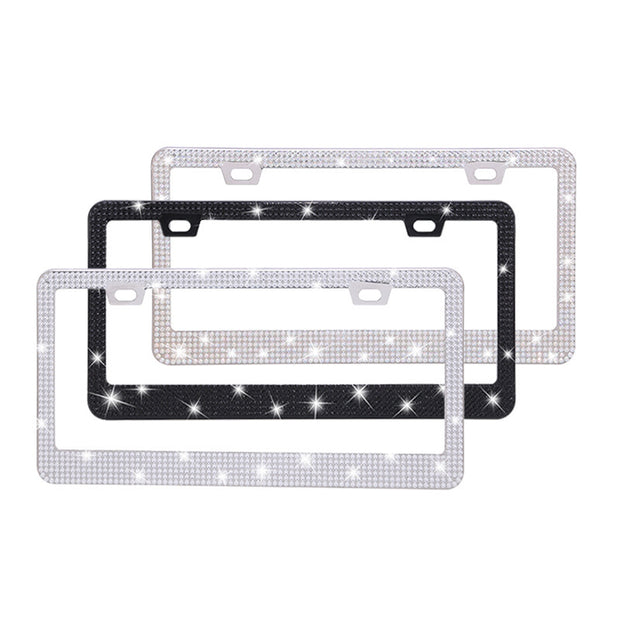 Stick-on Crystals License Plate Frame US Standard Acrylic Diamond License Plate Frame