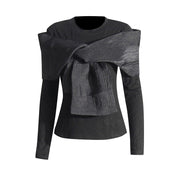 Women's Cross Bow Solid Color Top