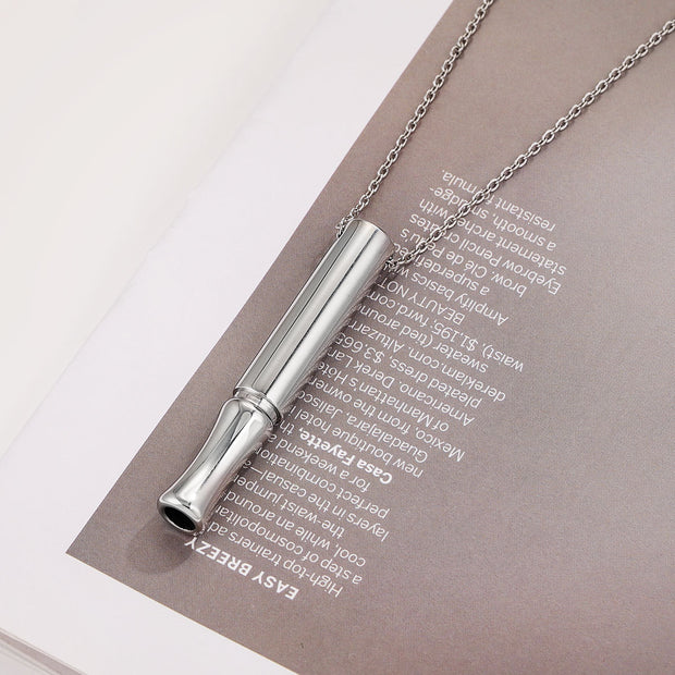 Stainless Steel Yoga Meditation Whistle Necklace