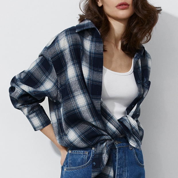 Women's Fashionable All-match Plaid Shirt