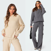 Hooded Sports And Leisure Sweaters Suit