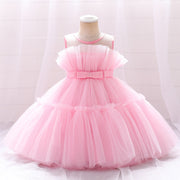 Girls Fashion Solid Color Puffy Net Yarn Cake Skirt