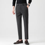 Woolen Men's Casual Pants Stretch Small Suit Pants