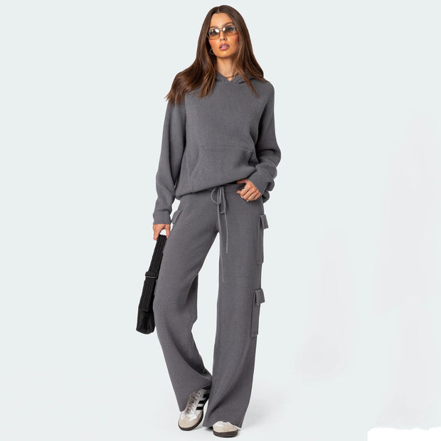 Hooded Sports And Leisure Sweaters Suit