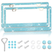 Stick-on Crystals License Plate Frame US Standard Acrylic Diamond License Plate Frame