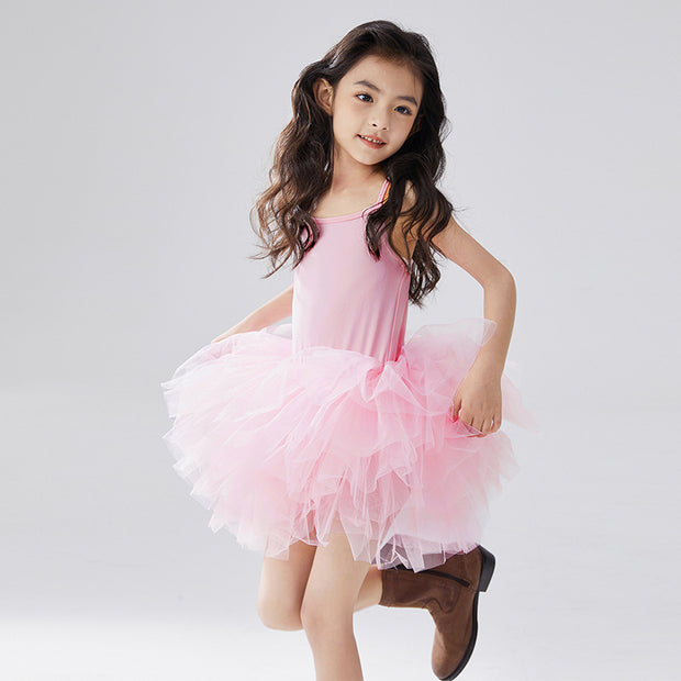 New Suspender Dress Ballet Princess Dress Children Dance Performance Wear Wear Gauze