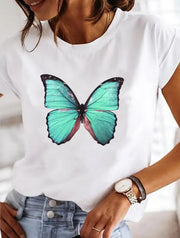 Women's Fashion Printed Short-sleeved T-shirt