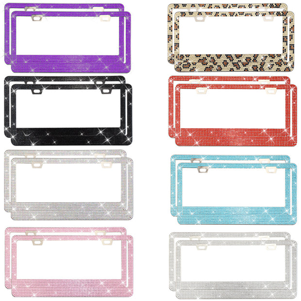 Stick-on Crystals License Plate Frame US Standard Acrylic Diamond License Plate Frame