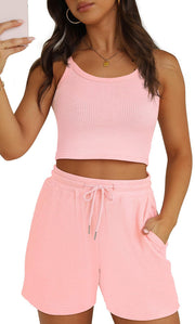 Women's Shorts Home Wear Overall Dress Set