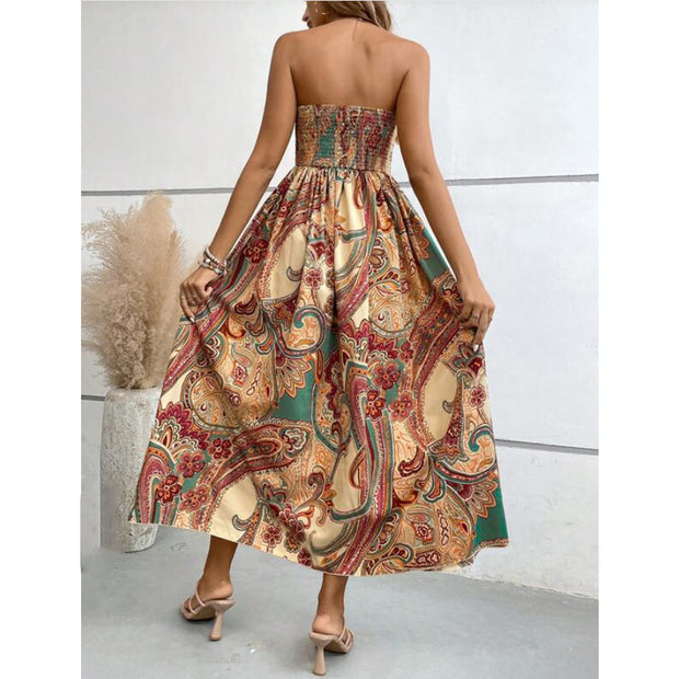 European And American Women's Printed Dress