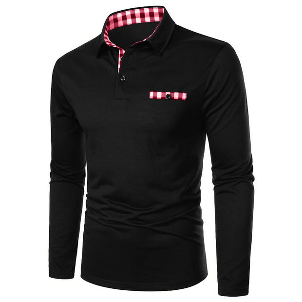 Zipper And Lapel Men's Sports Polo Shirt