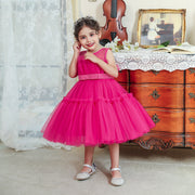 Girls Fashion Solid Color Puffy Net Yarn Cake Skirt