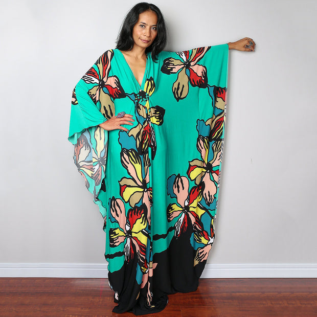 Polyester Printed Loose Robe Vacation Sun Protection Shirt Blouse