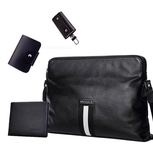 Wear-resistant Leather Men's Messenger Business Bags