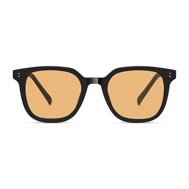 Sunglasses Ins UV-proof Black Frame Brown