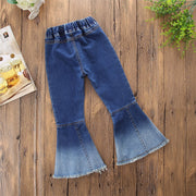 Children Fashion Jeans With Color Matching Horn