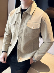 Men's Lapel Short Multi Pocket Jacket