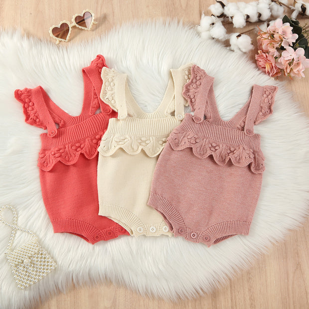 Baby's Special Lace Sling Sweater Romper