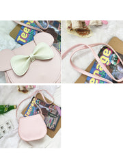 Cute And Adorable Bowknot Soft Girl Student Children's Small Bag Pu Female