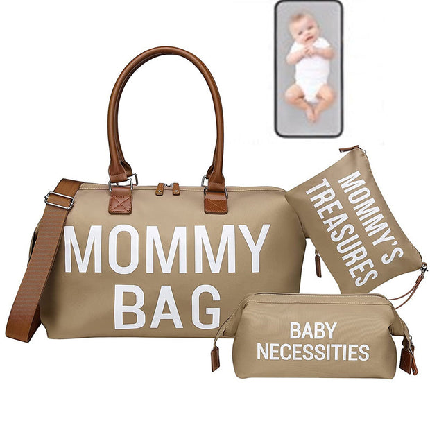 3-piece Portable Bag Set For Moms On Trips