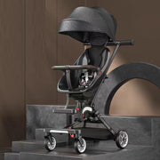 Can Sit And Lie Flat Two-way Folding Lightweight Shock-absorbing High-view Stroller