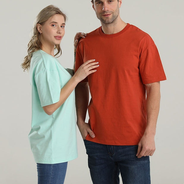 Solid Color Blank Heavy Cotton Short Sleeve T-shirt