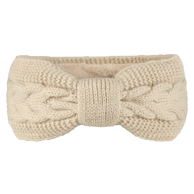 Women's Fleece-lined Wool Bow Hair Band