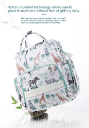 Fashion Waterproof Printed Nylon Multi-functional Large Capacity Backpack Portable Mummy Bag