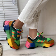 Women's Thick-soled Colored Sports Shoes