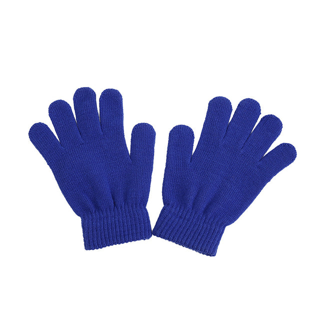 Children's Multicolor Five-finger Knitted Warm Gloves