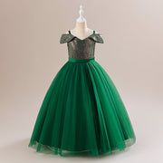 Children Straps Sequined Puffy Princess Tulle Skirt