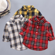 Boys And Girls Plaid Shirts