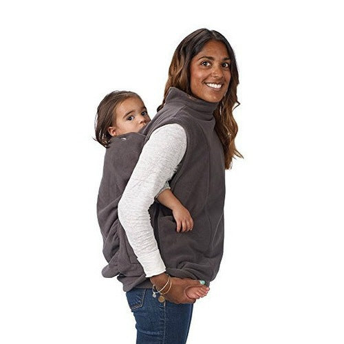 Three In One Multi-functional Mother Kangaroo Coat Women's Sleeveless Sweater