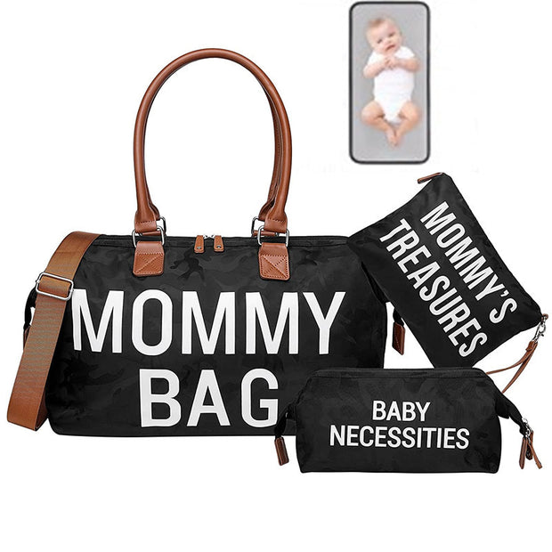 3-piece Portable Bag Set For Moms On Trips