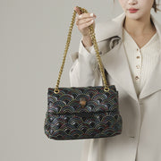 Embroidery Thread Small Square Rainbow Chain Bag