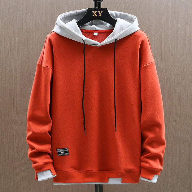 Casual Street Fake Two-piece Casual Sweatshirt Jacket Men