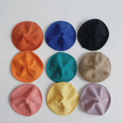 Candy Color All-match Knitted Children's Western Style Leisure Wool Painter Cap