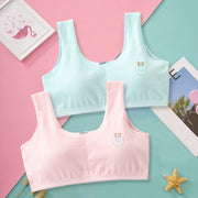 Primary Student Vest Female Junior High  Girl High School  Underwear Pure Cotton Bra