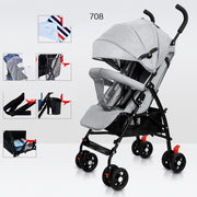 Sit And Lie Down Baby Portable Folding Simple Trolley