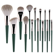 14 Green Cloud Makeup Brushes Suit Super Soft