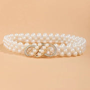 Women's White Pearl Waist Chain Decoration