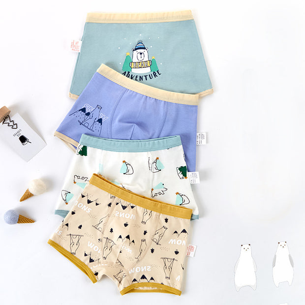 Cartoon Simple Cotton Children's Boxer Shorts